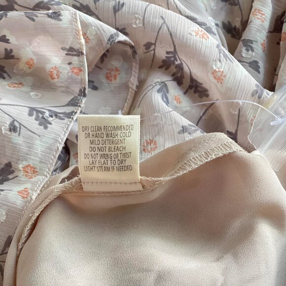 NWT LOVESTITCH Chiffon Peasant Cottagecore Mini Dress - Picture 8 of 13